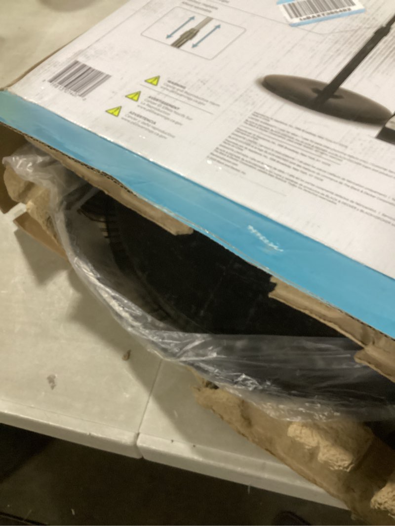 Condition photo showing As Is for black+decker 18" oscillating stand fan with remote control black: adjustable height, 3 speeds, etl listed