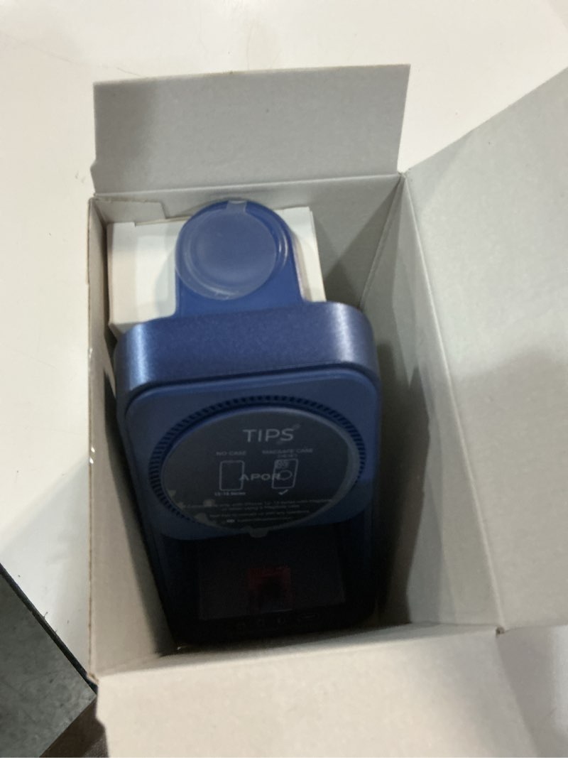 Condition photo showing Good Condition for Apor 3 in 1 Charging Station for iPhone, Magsafe Wireless Charger with Cooling Fan for iPhone 17 16e 16 15 14 13 12 Series & Apple Watch Charger, Wireless Charging Station for AirPods 4/3/Pro (Blue)