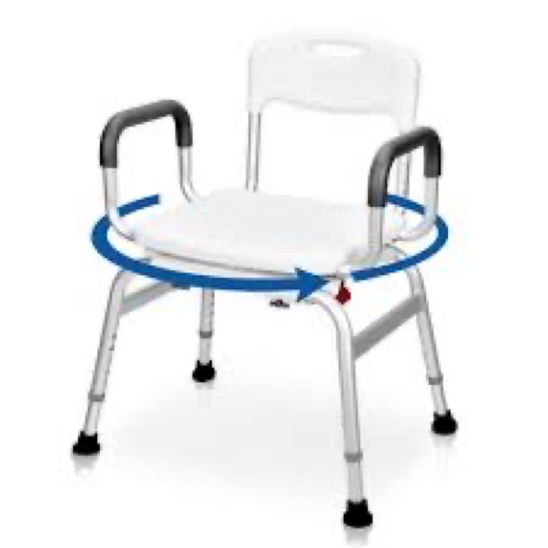 360° Swivel Shower Chair for Inside Tub, Shower Chair for Elderly and Disabled, 300lbs Heavy Duty Sh