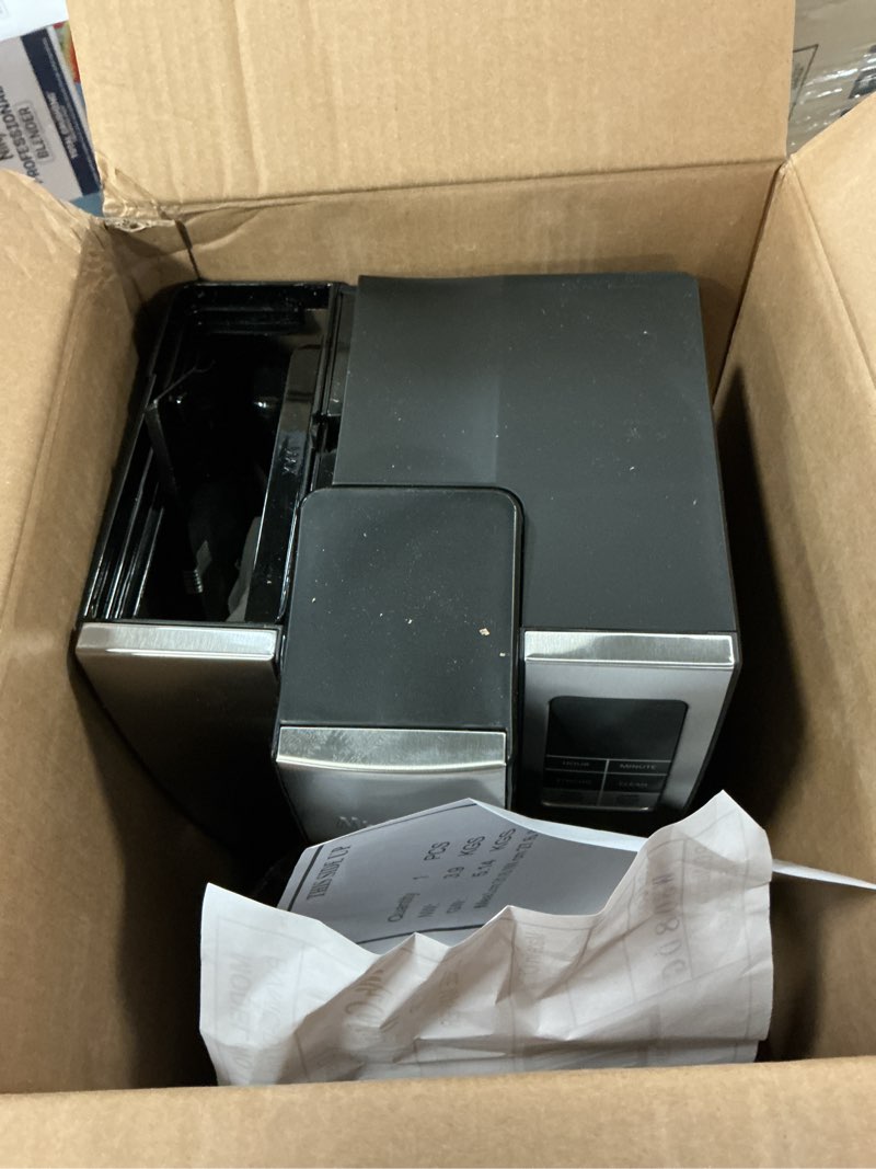 Condition photo showing As Is for mr. coffee 10-cup programmable coffee maker, insulated thermal carafe, brew strength selection, brew now or later, stainless steel stainless steel 10 cup thermal carafe + strong brew