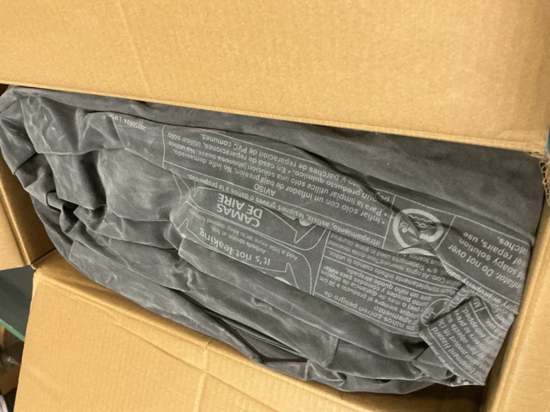 Condition photo showing Good Condition for Intex Inflatable Pull-Out Sofa: Velvety Surface, 2-in-1 Valve, Cupholder, 46" x 88" x 26" - Blow-Up Couch and Folding Queen Size Air Mattress Bed