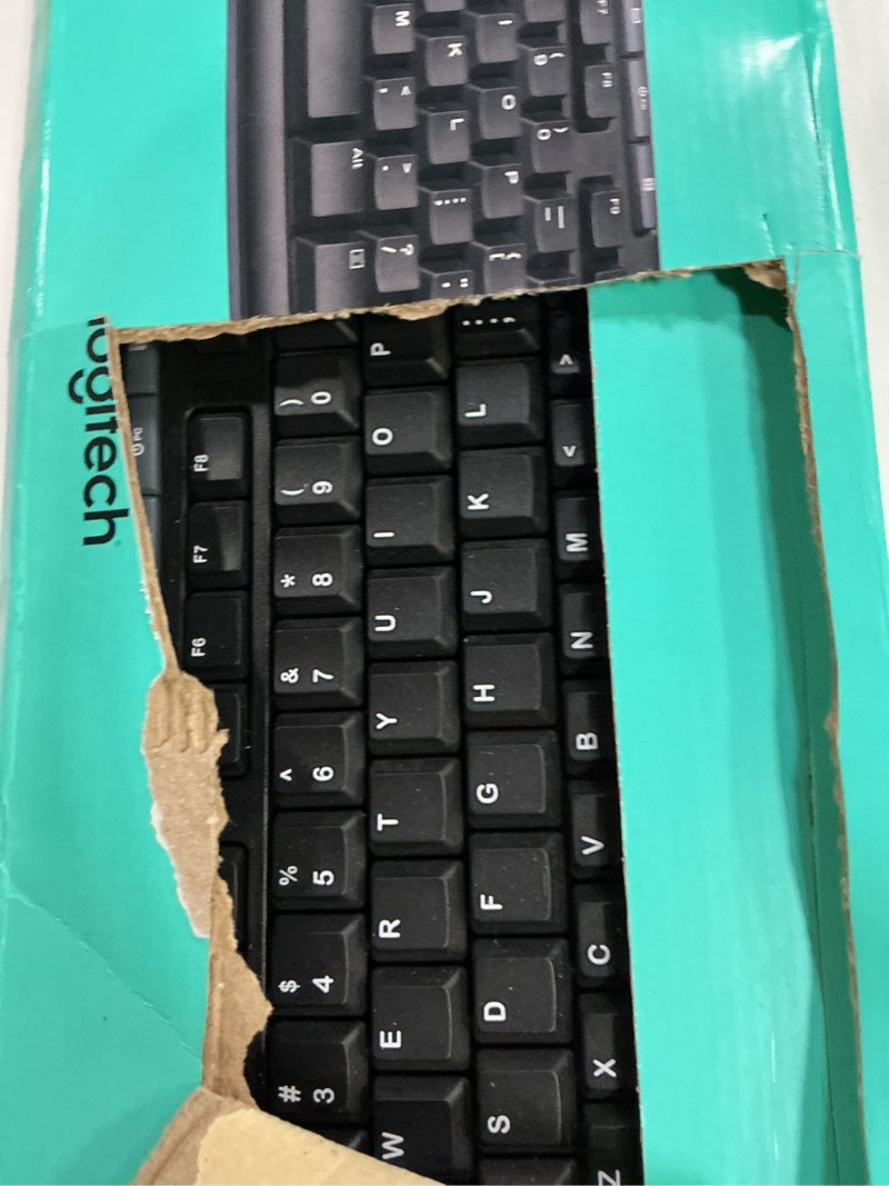 Condition photo showing As Is for logitech mk270 wireless keyboard and mouse combo for windows, 2.4 ghz wireless, compact mouse, 8 multimedia and shortcut keys, 2-year battery life, for pc, laptop - black