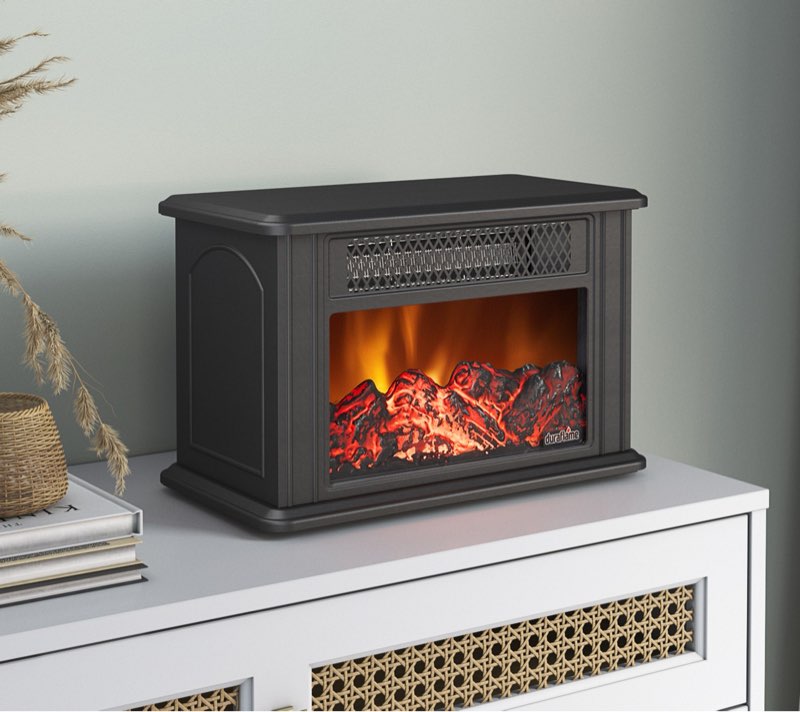 duraflame tabletop stove heater crete oak color