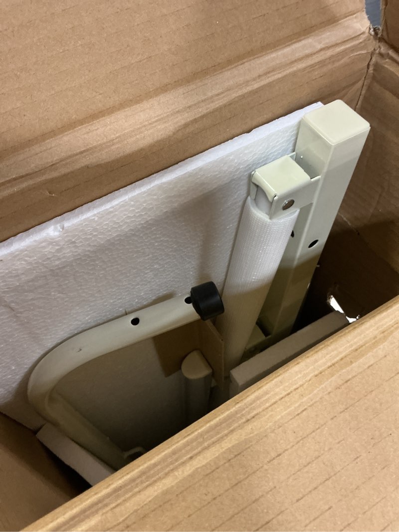 Condition photo showing As Is for Bed Rails for Elderly Adults Safety, Folding Bedside Assist Rail Handle, Collapsible Bed Fence Preventing Falling for King, Queen, Full, Twin (with Crash Cushion) White-round Pipe