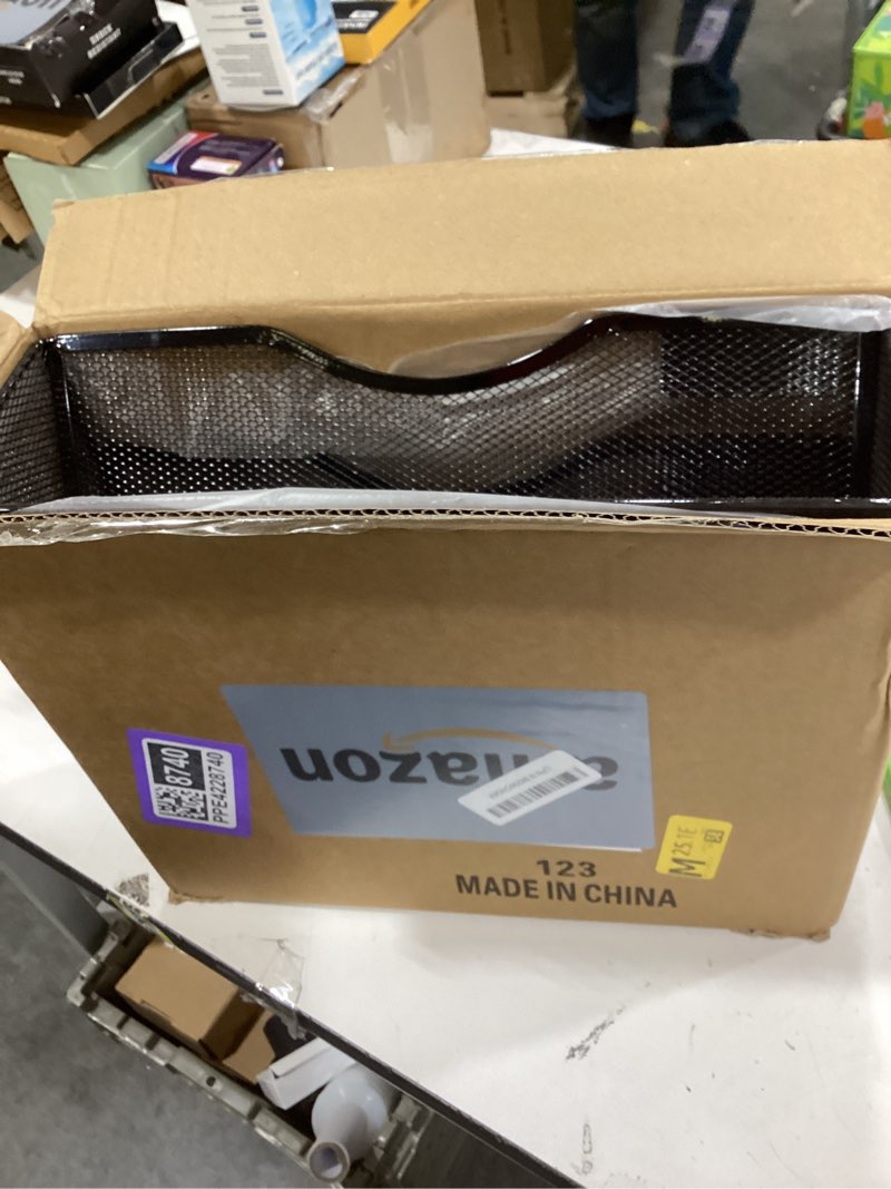 Condition photo showing Good Condition for 3-Tier Magnetic File Holder, No Drilling Installation File Cabinet Organizer, Black Magnetic File Organizer, Magazine Rack, Magnetic Paper Holder for Refrigerator, File Cabinets, Whiteboard 3 tier black