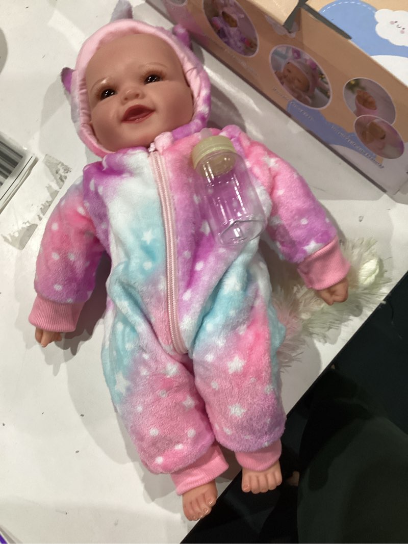 Condition photo showing Good Condition for babeside baby dolls, 17inch large realistic cute soft body baby doll real life baby dolls with accessories for 3+ year old girls gifts, pretend play, collection a pink