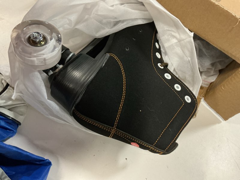 Condition photo showing Good Condition for Cowhide Roller Skates for Women and Men High-Top Shoes Double-Row Design,Adjustable Classic Premium Roller Skates