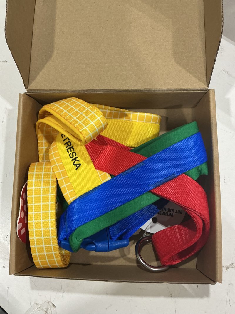 Condition photo showing Good Condition for vetreska moma dog harness for medium large dogs, easy walk dog harness and leash set, no pull dog vest harness for walking and training, adjustable, take control & anti-twist pet lead combo(yellow, m) m(chest: 24.0"-31.9") chroma yellow