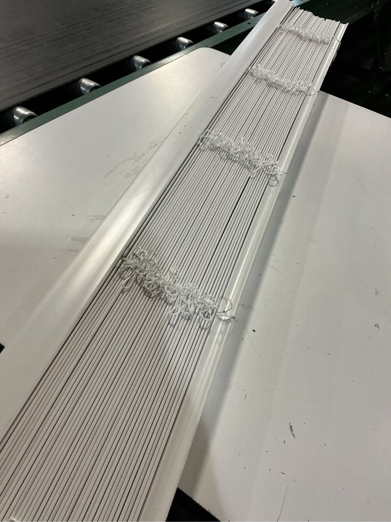 Condition photo showing As Is for no drill no tools blackout cellular shades easy to install for indoor windows cordless honeycomb blinds thermal insulated noise reduction,white,custom size