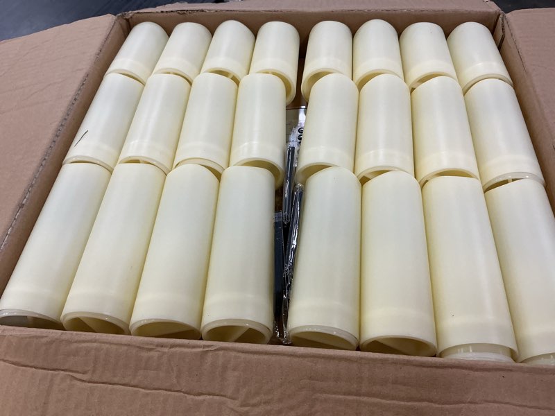Condition photo showing Good Condition for set of 96 waterproof outdoor flameless candles, led candles with 4 remote and timer,(h 4" 5" 6" x d 2.2"),for halloween wedding festival 96pack-ivory