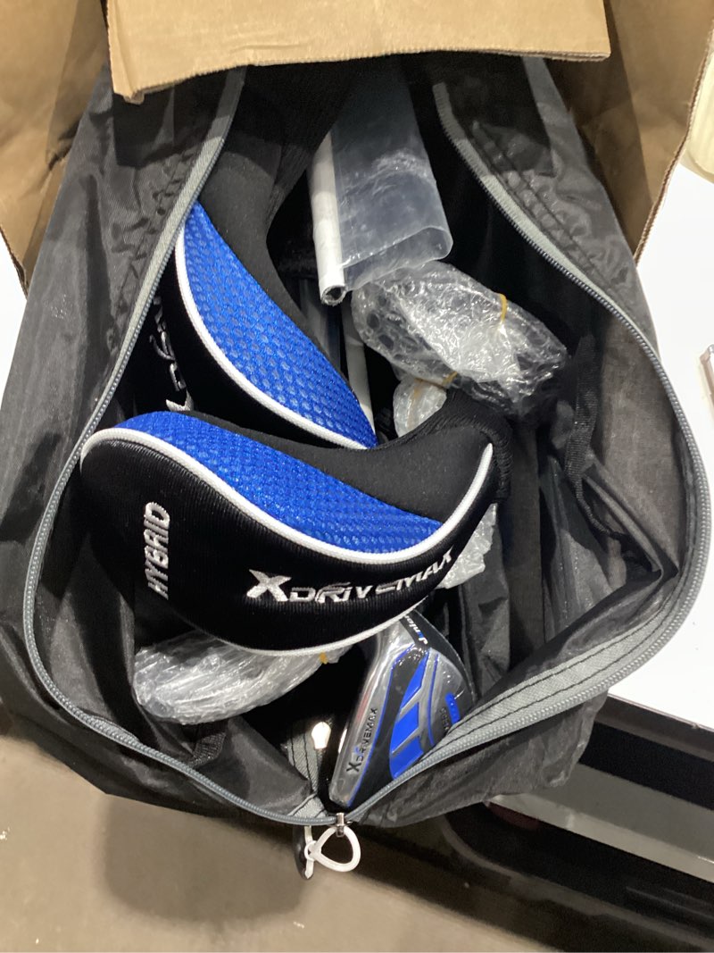 Condition photo showing Good Condition for xdrivemax junior golf club set for kids ages 4-12, 5-6 piece right hand set with stand bag 50–60 inches(8–12 ages) blue