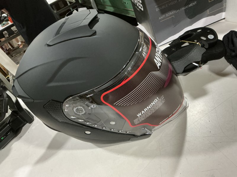 Condition photo showing Good Condition for motorcycle helmets for adults, open face motorcycle helmet with dual visor, casco para moto dot certified, atv dirt bike snowmobile motocross helmet for men women, quick release strap, ap-836 matte black xl(61-62 cm / 24.02-24.41 in)