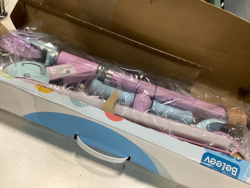 Condition photo showing Good Condition for BELEEV V2 Scooters for Kids with Light-Up Wheels & Stem & Deck, 2 Wheel Folding Scooter for Girls Boys, 3 Adjustable Height, Non-Slip Pattern Deck, Lightweight Kick Scooter for Children Ages 3-12 Purple