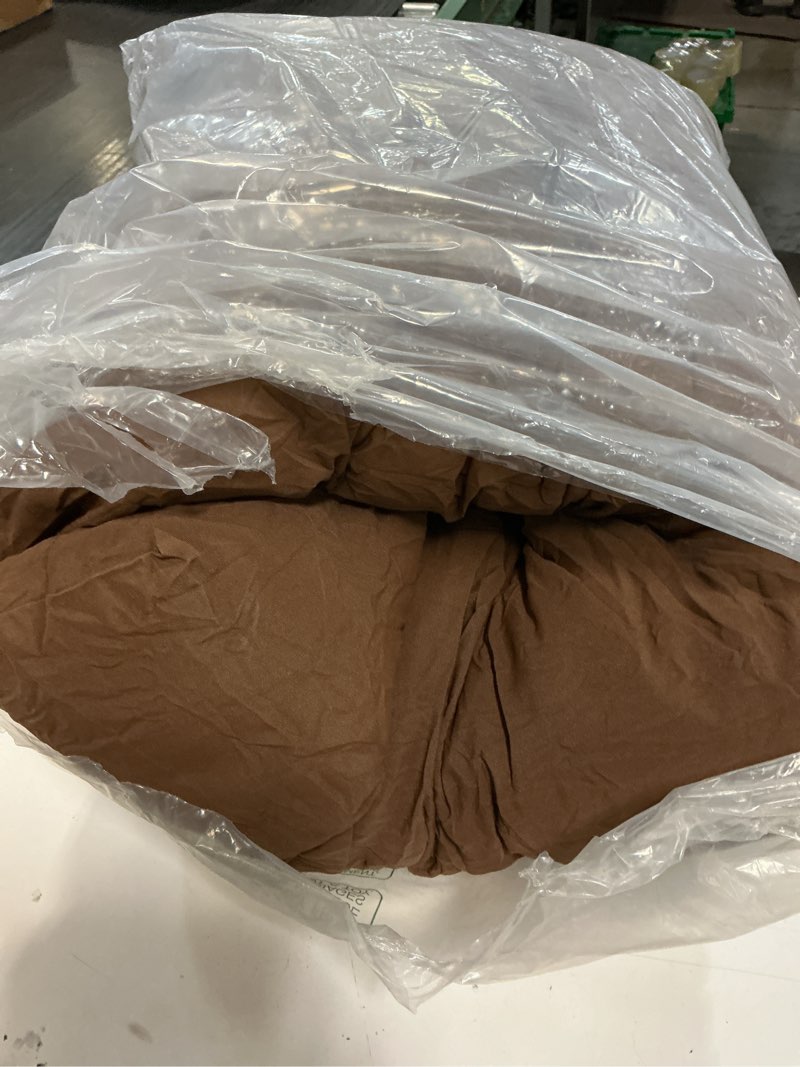Condition photo showing Good Condition for outdoor chair cushions set of 2, 19x19x4 inch seat pads with ties for patio wicker chairs garden dining chair, indoor outside use, fade-resistant & waterproof, brown brown 19x19x4"