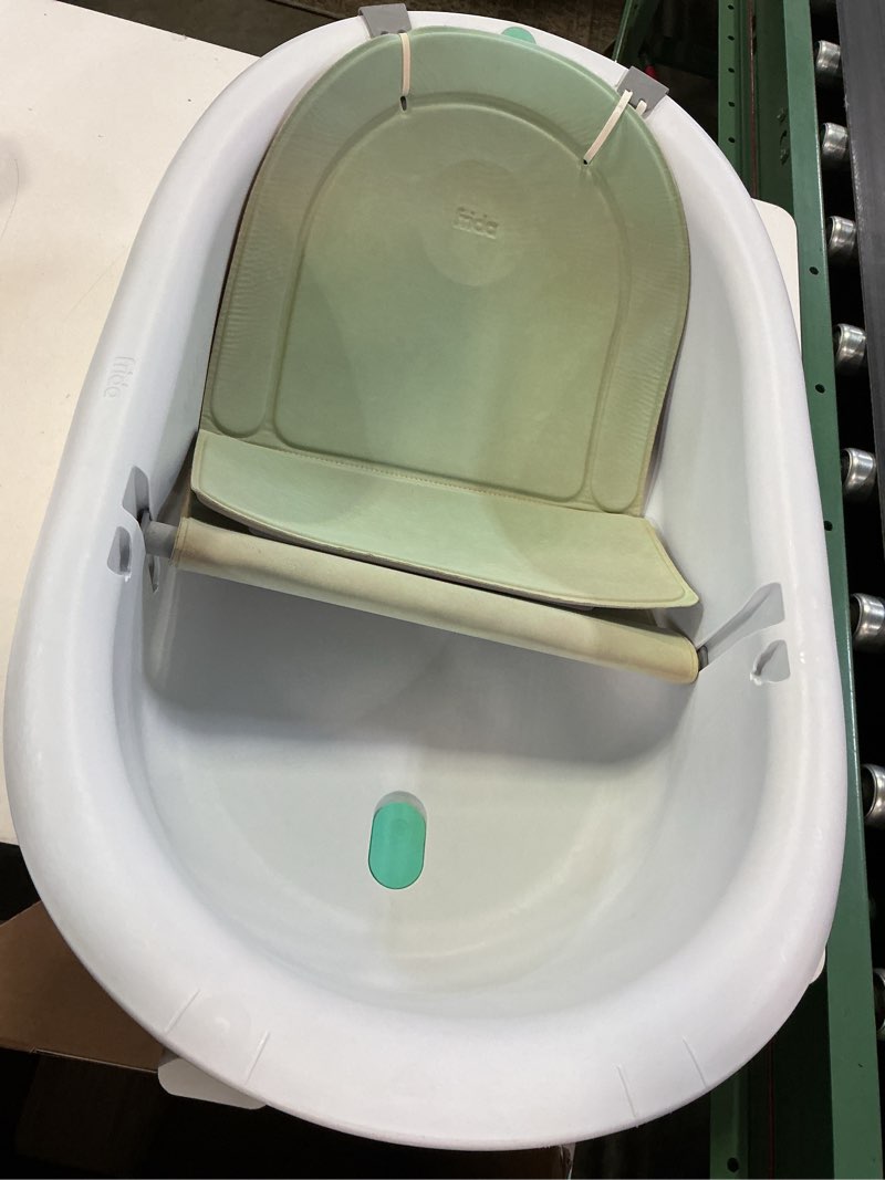 Condition photo showing As Is for frida baby 4-in-1 grow-with-me baby bathtub, baby tub for newborns to toddler with removable bath seat & backrest for bath support in tub