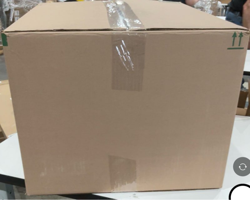 Condition photo showing As Is for white egg crate topper for gray cushion