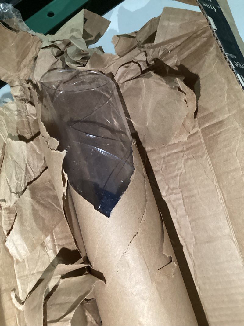 Condition photo showing Good Condition for LovePads Round Clear Table Cover Protector 43 Inch, 2mm Thick Table Protector for Dining Room, Waterproof Plastic Cover PVC Vinyl Tablecloth, Circle Tabletop Protective Pad for Furnture Surface 43 in Round Clear 2mm