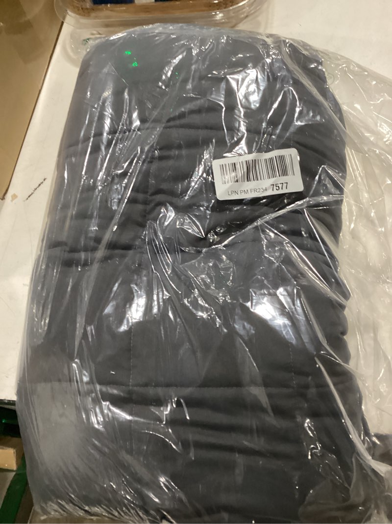 Condition photo showing Good Condition for ZonLi Weighted Blanket 15 lbs(48''x72'', Twin Size, Grey), Weighted Blanket for Adults, with Glass Beads Dark Grey 48"x72",15lbs