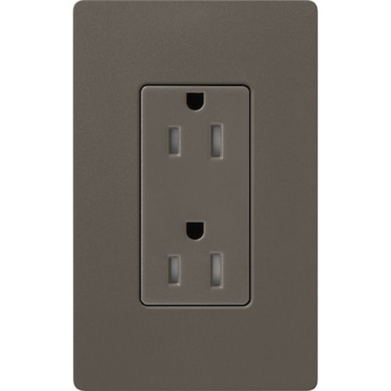 lutron claro 15 -amp 125-volt tamper resistant residential duplex outlet receptacles , truffle