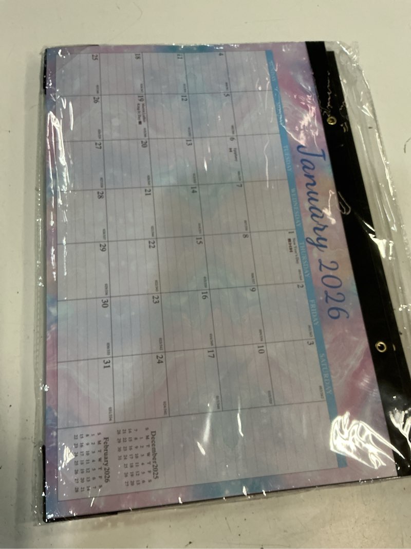 Condition photo showing New/Like New for 5pack 2026 desk calendar 17x12 inch-wall & desk planner dual-use design,18-month use, clear plastic cover colorful(jan 2026 - june 2027) 5