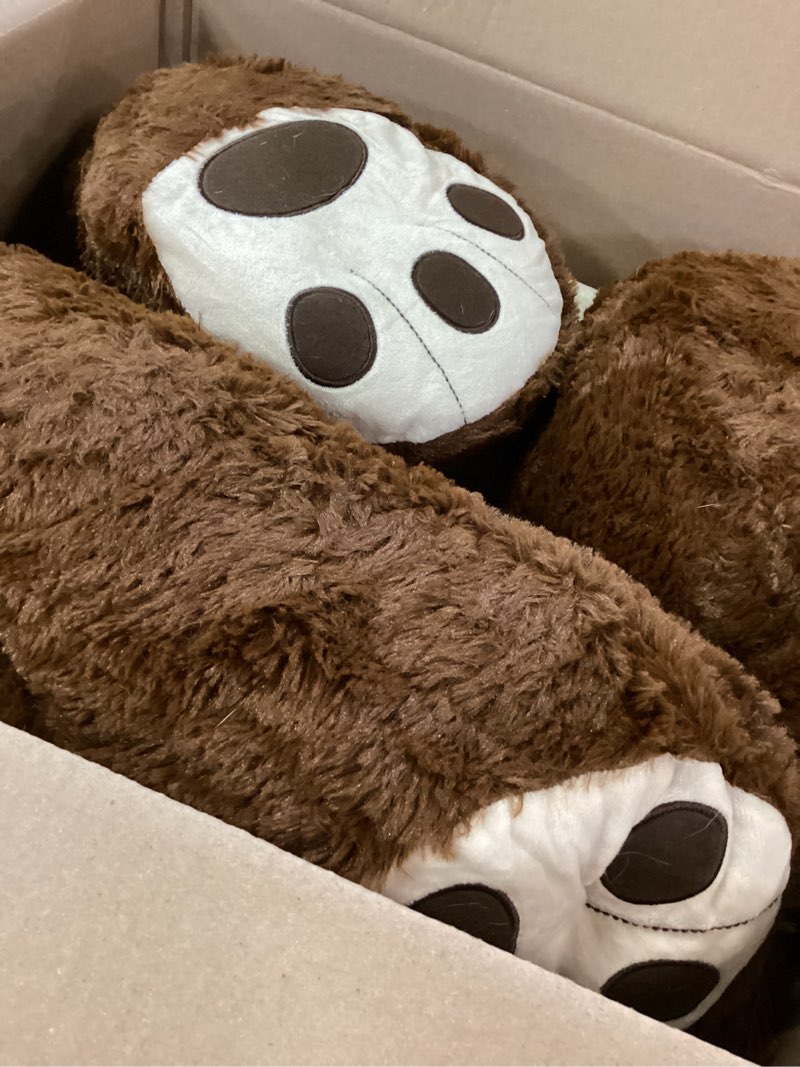 Condition photo showing Good Condition for morismos smile giant teddy bear, 51inch large stuffed bears with big footprints, big stuffed animals cuddly plush gifts for girlfriends, boyfriend, dark brown dark brown 51 inches