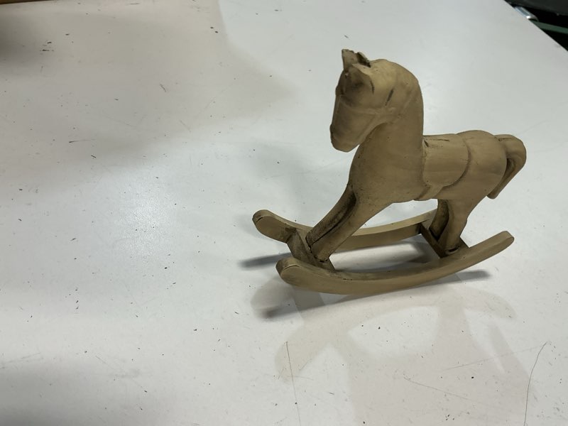 Condition photo showing New/Like New for vicenpal 12 pack baby shower wooden vintage rocking horse table decoration for blue green tartan plaids party centerpiece rocking horse decor for baby shower party wedding birthday decor (brown) brown 12