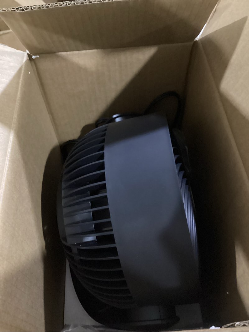 Condition photo showing Good Condition for dreo fan for bedroom, table air circulator for whole room, 11 inch, 60ft strong airflow, 120° adjustable tilt, 20db low noise, quiet, 3 speeds, desk fan for home,office, kitchen black