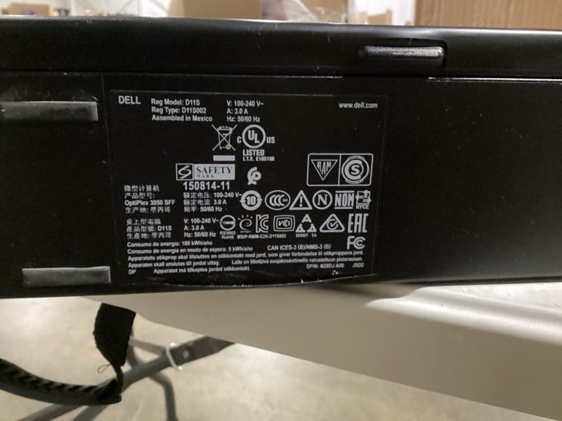 Condition photo showing As Is for dell™ optiplex 3050 refurbished desktop, intel® core™ i5, 16gb memory, 256gb solid state drive, windows® 10, rf610659