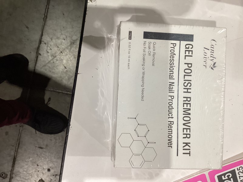 Condition photo showing New/Like New for Candy Lover Gel Nail Polish Remover Kit - 2Pcs Gel Remover for Nails with Cuticle Pusher & Cuticle Oil and Nail File, Gel Polish Remover for Nails in 3-5 Minutes,No Need for Foil Soaking Or Wrapping