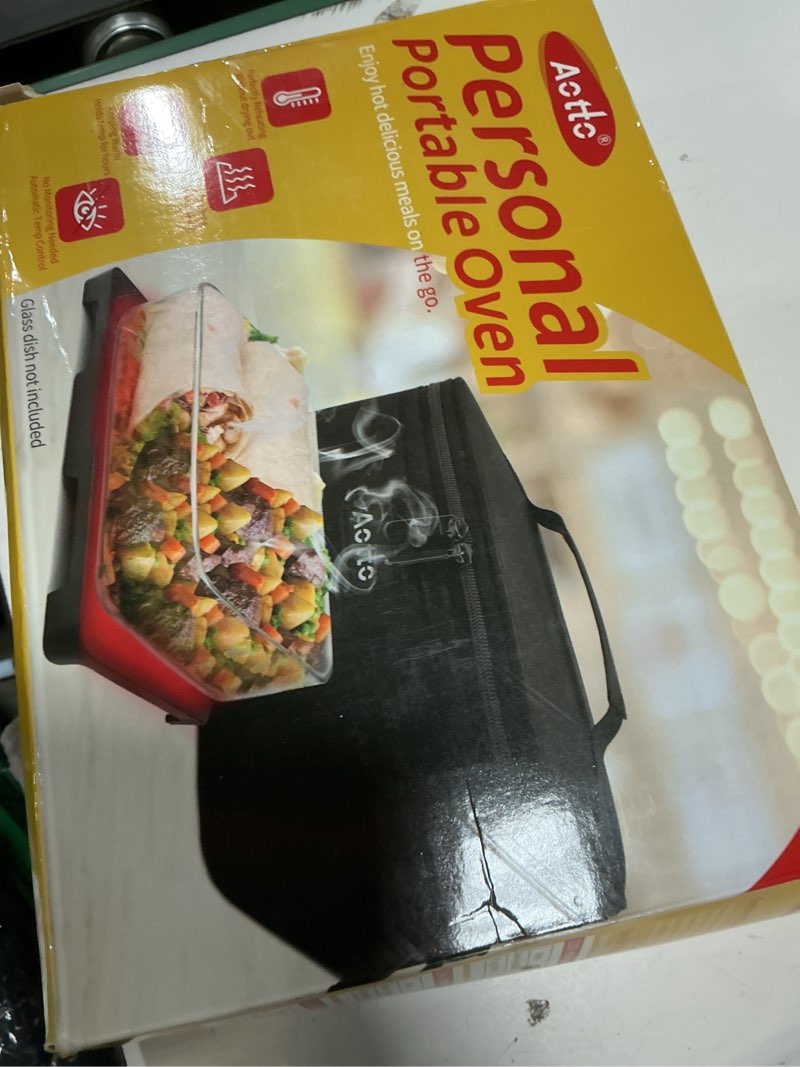 Condition photo showing Good Condition for aotto portable oven, electric lunch box food heater - 12v/24v/110v 3-in-1 car food warmer - mini personal microwave heated lunch box warmer for car, truck, travel, office & home use - black