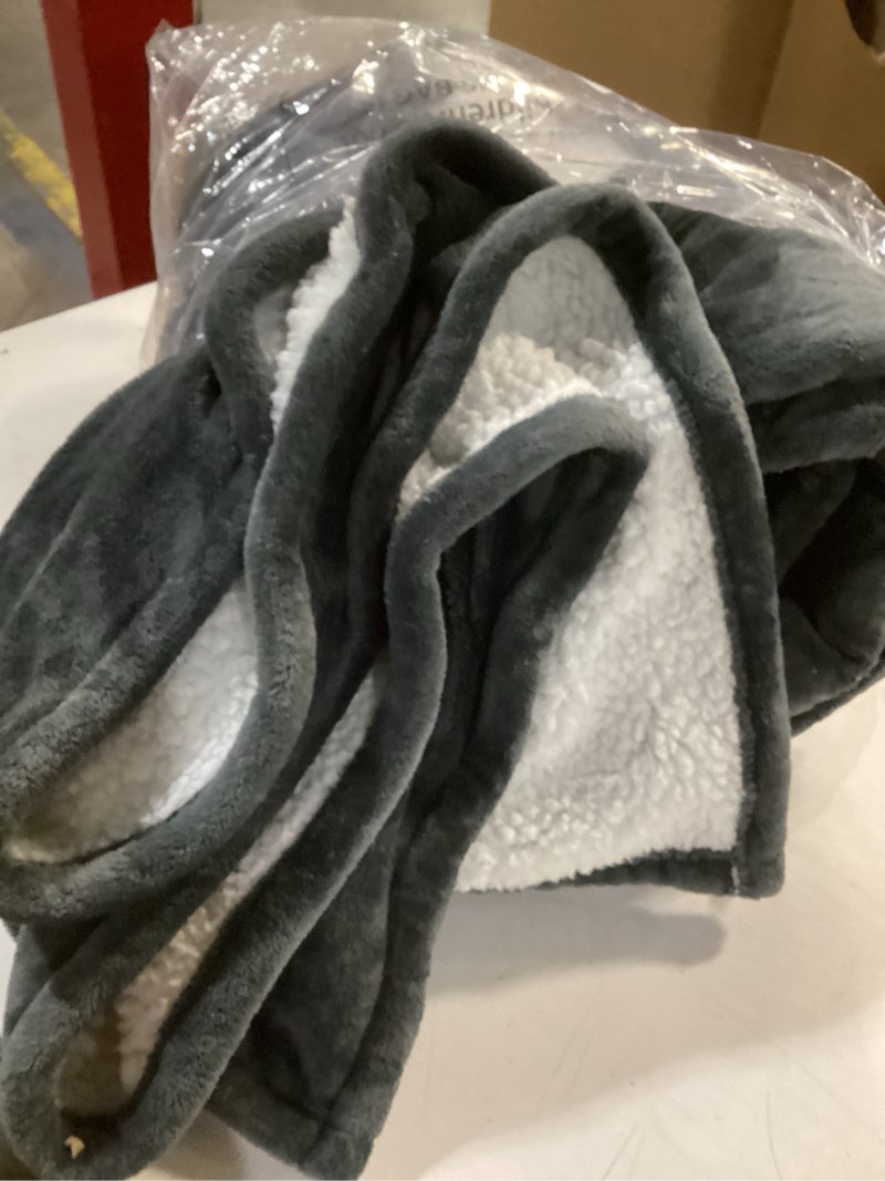 Condition photo showing As Is for Westinghouse Electric Blanket Twin, Heated Blanket Twin Size with 10 Heating Levels and 1 to 12 Hours Heating Time Settings, Flannel to Sherpa Reversible, Machine Washable (62" x 84", Charcoal) Charcoal Twin 62"x84"