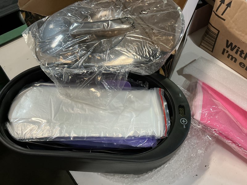 Condition photo showing Good Condition for paraffin wax machine for hands and feet, paraffin wax warmer with refills, paraffin bath for arthritis, hand and foot treatment, spa hot wax machine for moisturizing dry skin