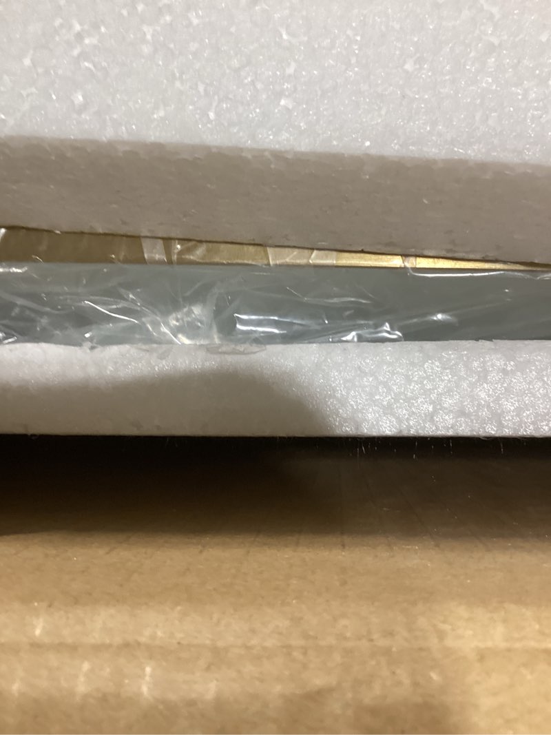 Condition photo showing New/Like New for andy star gold bathroom mirror, 20x30’’ brushed gold vanity mirror for bathroom, brushed brass oblong stainless steel metal frame mirror for over sink brushed gold 30"l x 20"w