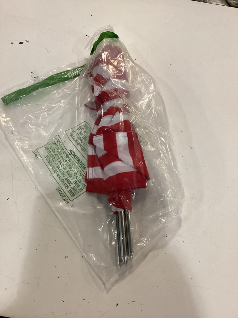 Condition photo showing Good Condition for 12x18 inch small american flag on stick for 250th anniversary, mini hand held us usa flags with retractable stainless steel pole for outside yard 4th of july decorations 6 pack