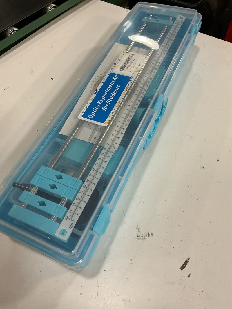 Condition photo showing Good Condition for physics optics experiment kit stem physics set for light refraction/reflection, convex lens, pinhole