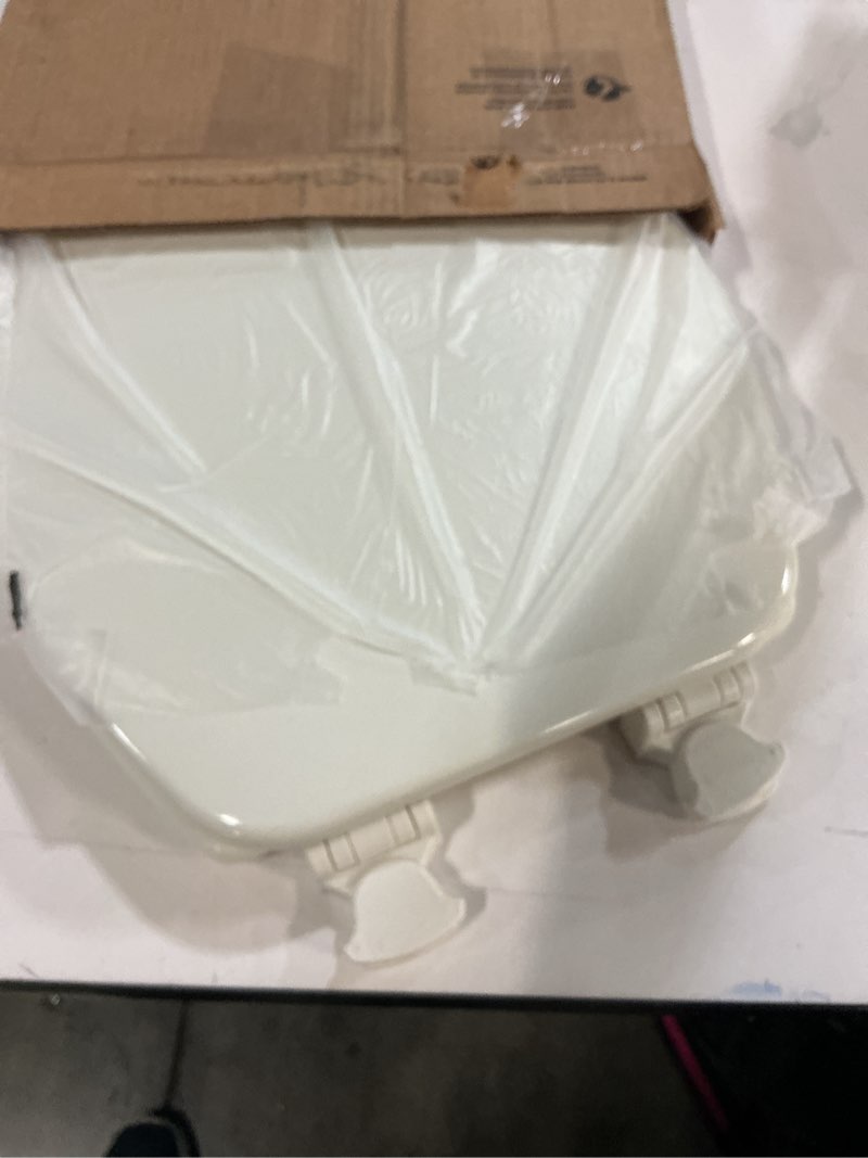 Condition photo showing New/Like New for CHURCH Toilet Seat, Easy Clean Hinges Release for Deep Cleans, Durable Enameled Wood Seat, Round, Biscuit Round Biscuit