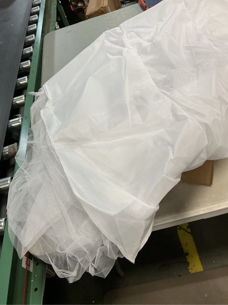 Condition photo showing As Is for Women's A-line 4-layer skirt Hoopless Petticoat Crinoline Underskirt White for wedding dress bride's ball dress