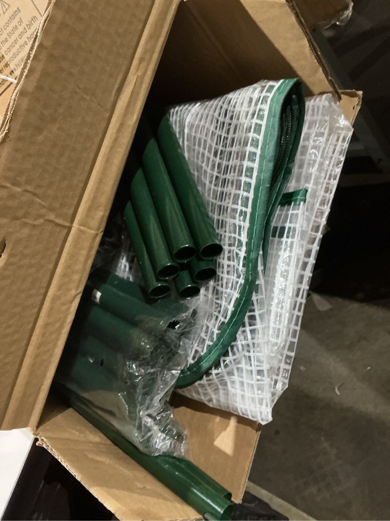 Condition photo showing Good Condition for bps raised garden bed set, 4x2x1 ft metal bottomless flower bed with pe cover for outdoor planting, green green 4x2x1 ft