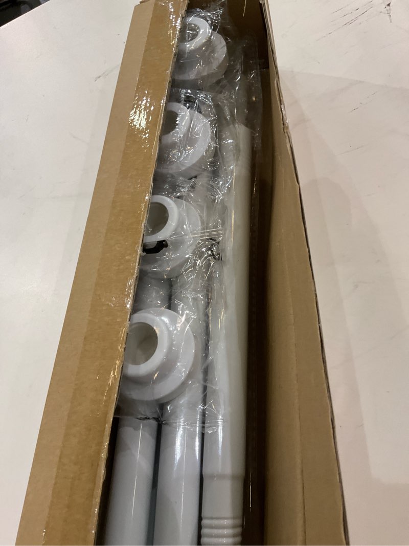 AIZESI White Tension Curtain Rod No Drilling 28-50Inch-2PCS,Spring Tension Rod Non-Slip,Bathroom Sho