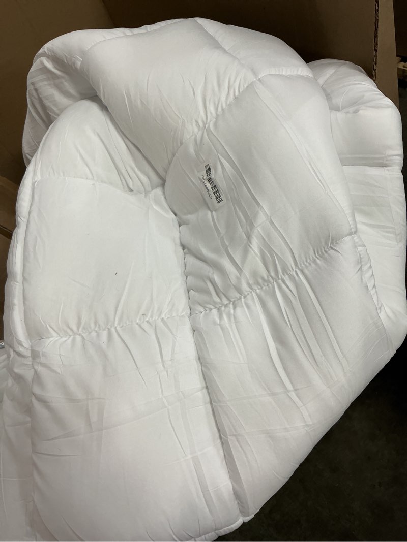 Condition photo showing As Is for ultra soft queen size mattress topper - viscose made from bamboo pillow top mattress pad for back pain relief - naturally cooling for hot sleepers, green green queen