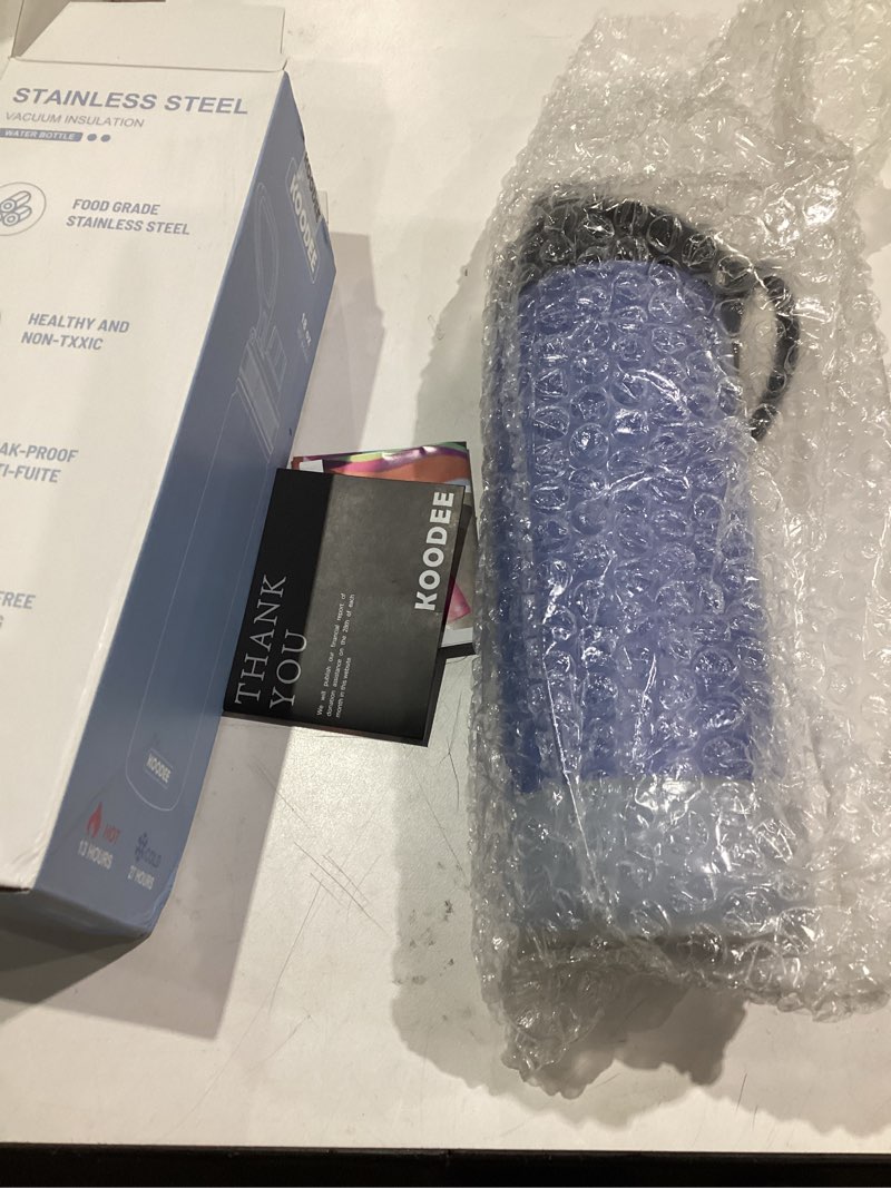 Condition photo showing Good Condition for koodee Insulated Water Bottle-18 oz Stainless Steel Double Wall Vacuum Wide Mouth Sport Water Bottle with Leakproof Spout Lid (Royal Blue) 18 Ounces Royal Blue