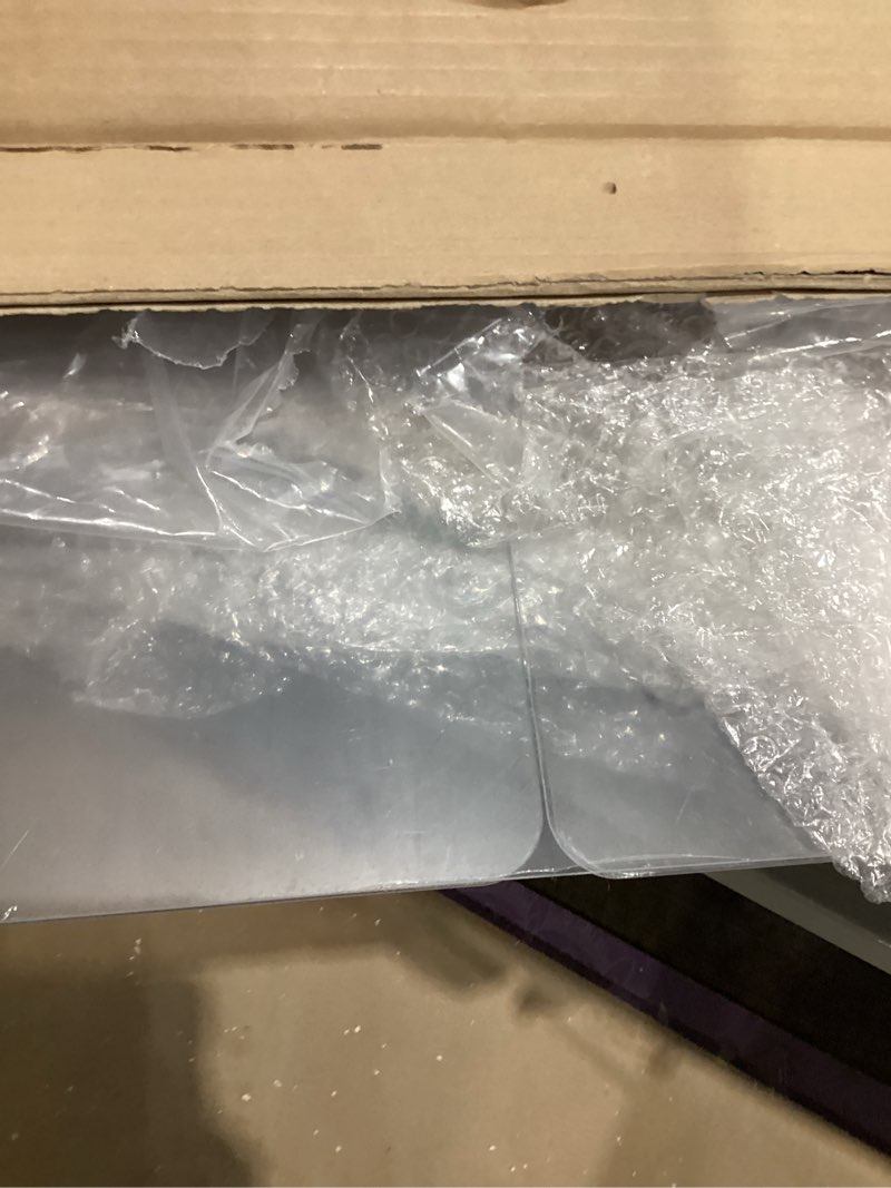 Condition photo showing Good Condition for honoson foldable 3-panel sneeze guard for counter 24" x 32" large plastic shield for desk office school retail stores acrylic protective cover for coughing sneezing thick clear w includes holders 1
