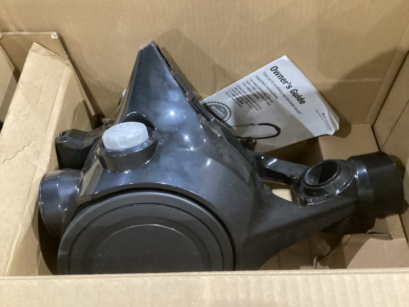 Condition photo showing As Is for eureka bagless canister vacuum cleaner, lightweight vac for carpets and hard floors, red, whirlwind nen110d