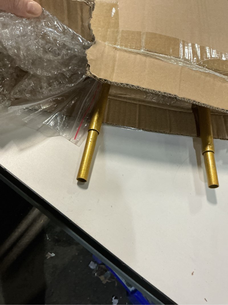 Condition photo showing Good Condition for Metal Easel Stand with Chain Support for Mirror,58 Inch Iron Adjustable Arts & Crafts Easels,Floor Easels for Display Wedding Sign(Gold)