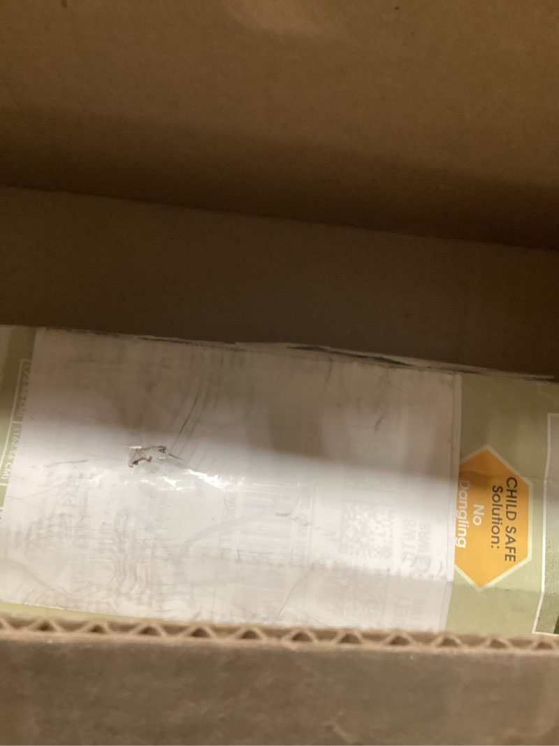 Condition photo showing New/Like New for Cordless Light Filtering Mini Blinds for Indoor Windows - 29 Inch Width, 64 Inch Length, 1" Slat Size - Pearl White - Cordless GII Morningstar Window Blinds for Interior by Achim Home Decor 29"W x 64"H Pearl White