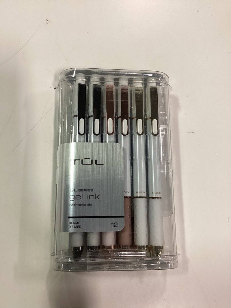 Condition photo showing New/Like New for TUL® GL Series Retractable Gel Pens, Medium Point, 0.7 mm, Pearl White Barrel, Black Ink, Pack Of 12 Pens