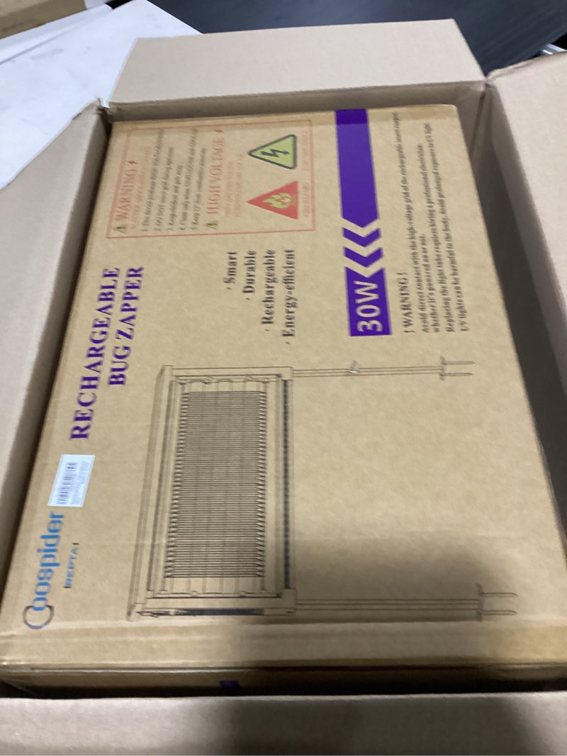 Condition photo showing New/Like New for powerful super large solar bug zapper outdoor for 8000 sq.ft, rechargeable solar mosquito zapper with high powered, outdoor bug zapper for patio garden backyard rv camping with 30w solar panel 30w for 8000 sq.ft