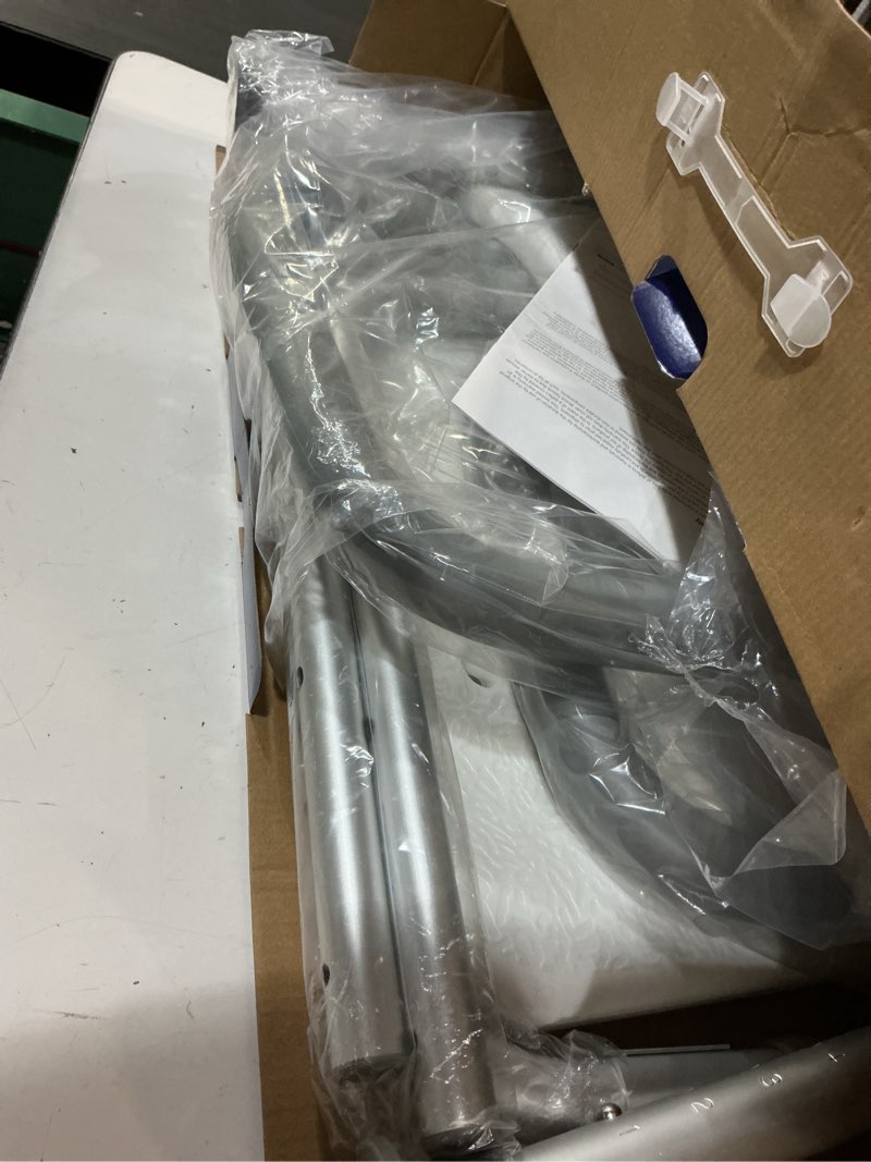 Condition photo showing Good Condition for medline shower chair for elderly, seniors, adults & disabled - heavy duty shower seat with padded arms and back for inside shower, adjustable height bath stool for bathtub, 350 lb, slip resistant white