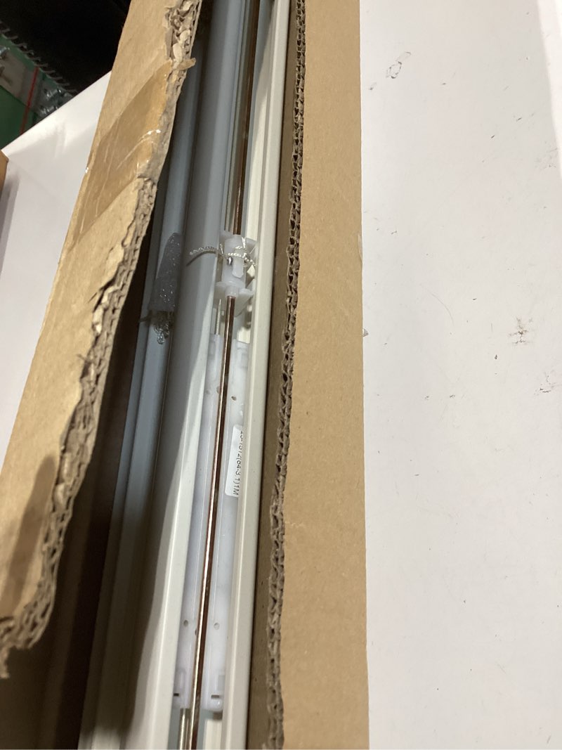 Condition photo showing Good Condition for chicology cordless mini blinds, 1 inch vinyl window blinds, room darkening & privacy, easy install with adhesive brackets, child safe, for windows, doors & campers, alabaster,30" w x 84" h 30"w x 84"h alabaster (commercial grade)