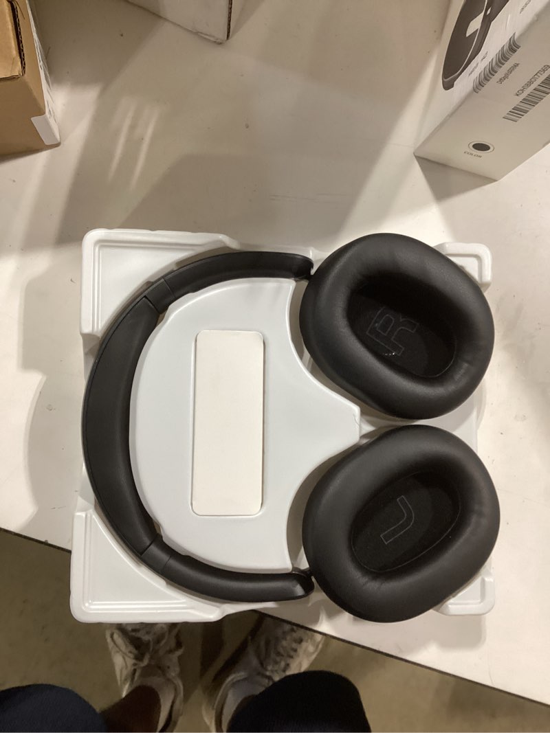 Condition photo showing Good Condition for hybrid active noise cancelling bluetooth headphones, bluetooth 6.0 over ear wireless headphones with 60h playtime, hi-res audio, deep bass, memory foam ear cups black